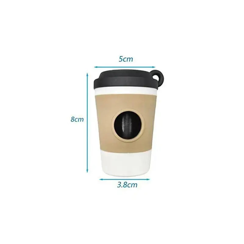 Portable Dog Poop Bag Dispenser Coffee Cup Design