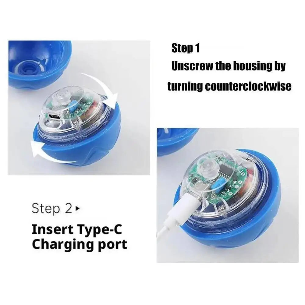 Interactive USB Rechargeable Pet Ball Toy for Dogs and Cats
