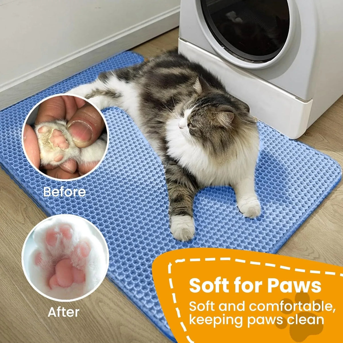 Double-Layer Cat Litter Mat – Non-Slip, Waterproof Design