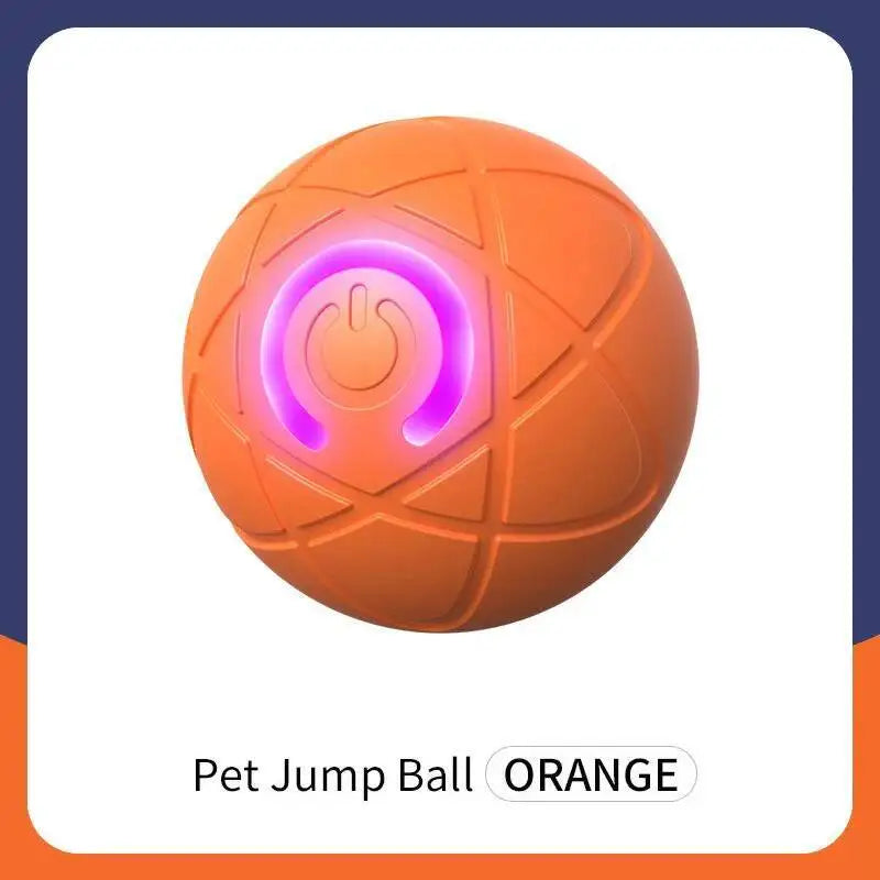 Style B Orange Color Interactive USB Rechargeable Pet Ball Toy for Dogs and Cats