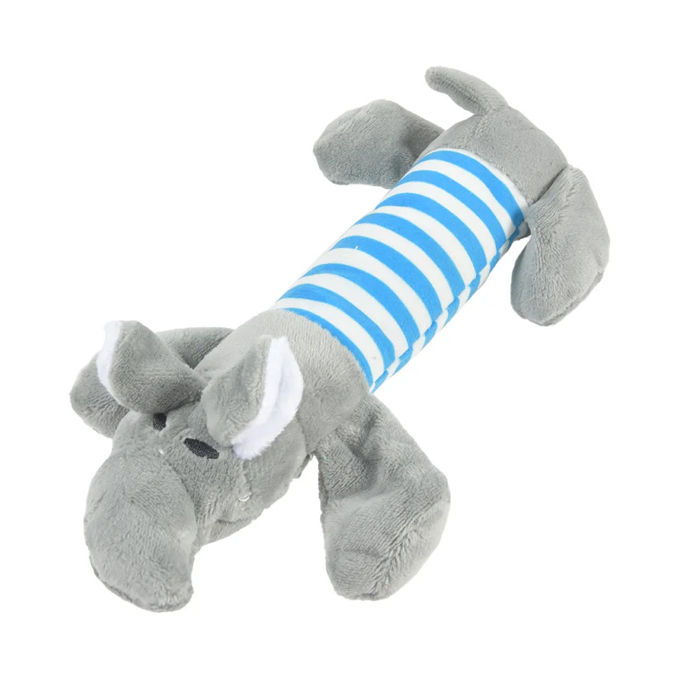 Grey Color Plush Dinosaur Chew Toy For Pets – Soft Fleece Playmate
