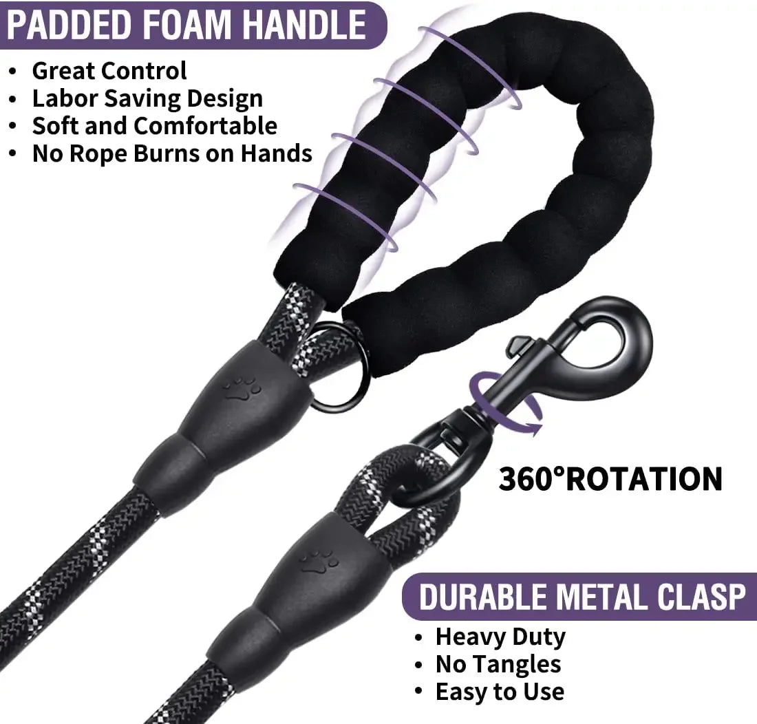 Reflective Nylon Dog Leash – Strong Lead For All Sizes