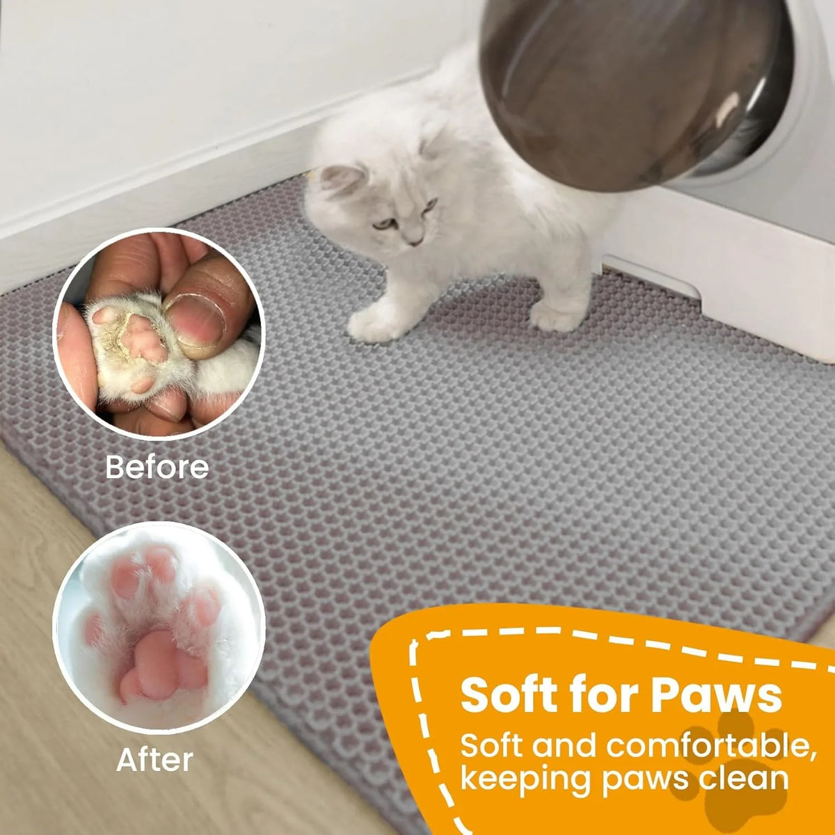 Double-Layer Cat Litter Mat – Non-Slip, Waterproof Design