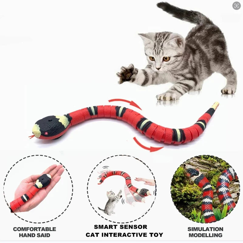 Interactive USB Charging Snake Toy For Cats