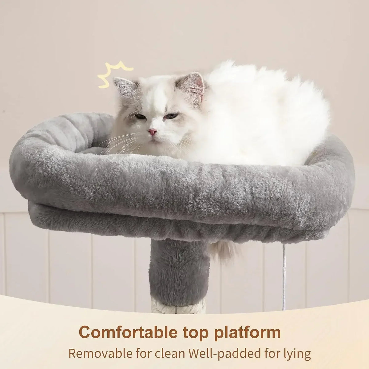 Four-Tier Cat Tree Tower with Toys for Indoor Cats