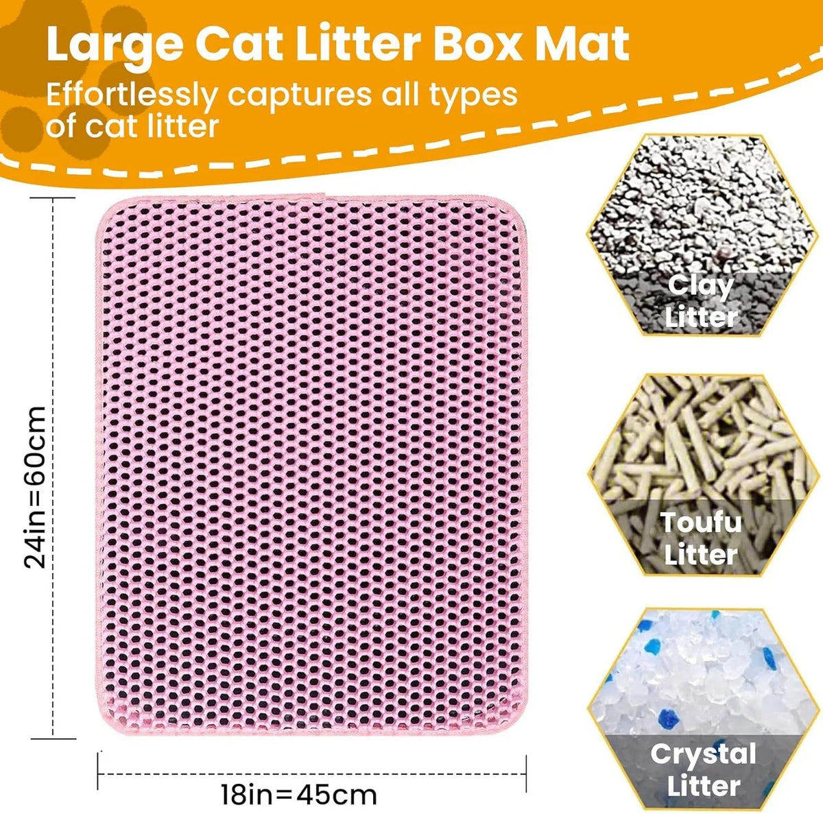 Double-Layer Cat Litter Mat – Non-Slip, Waterproof Design