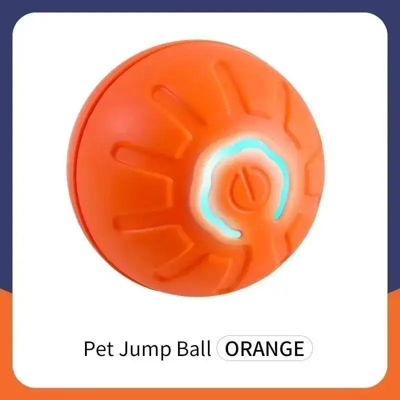 Style C Orange Color Interactive USB Rechargeable Pet Ball Toy for Dogs and Cats
