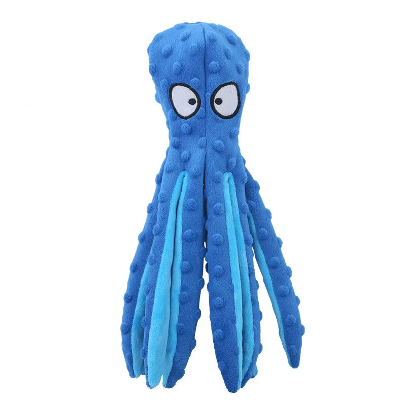 Blue Color Plush Dinosaur Chew Toy For Pets – Soft Fleece Playmate