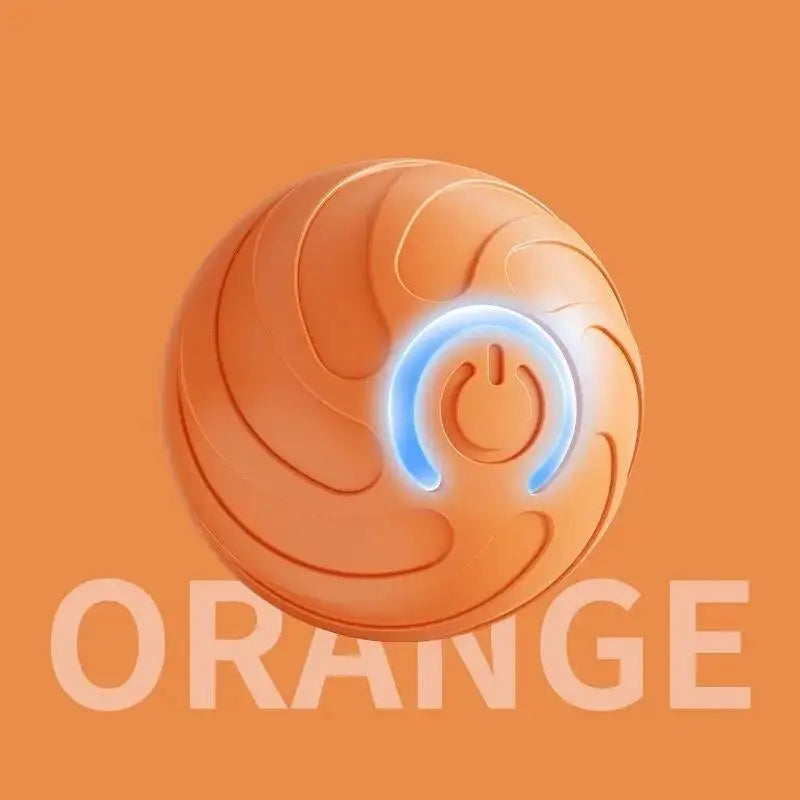Style A Orange Color Interactive USB Rechargeable Pet Ball Toy for Dogs and Cats