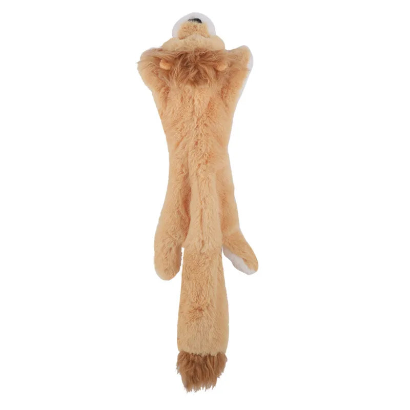 lion Color Plush Dinosaur Chew Toy For Pets – Soft Fleece Playmate