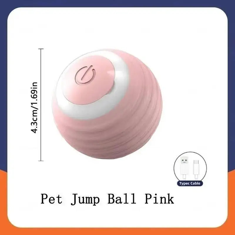Style F Pink Color Interactive USB Rechargeable Pet Ball Toy for Dogs and Cats