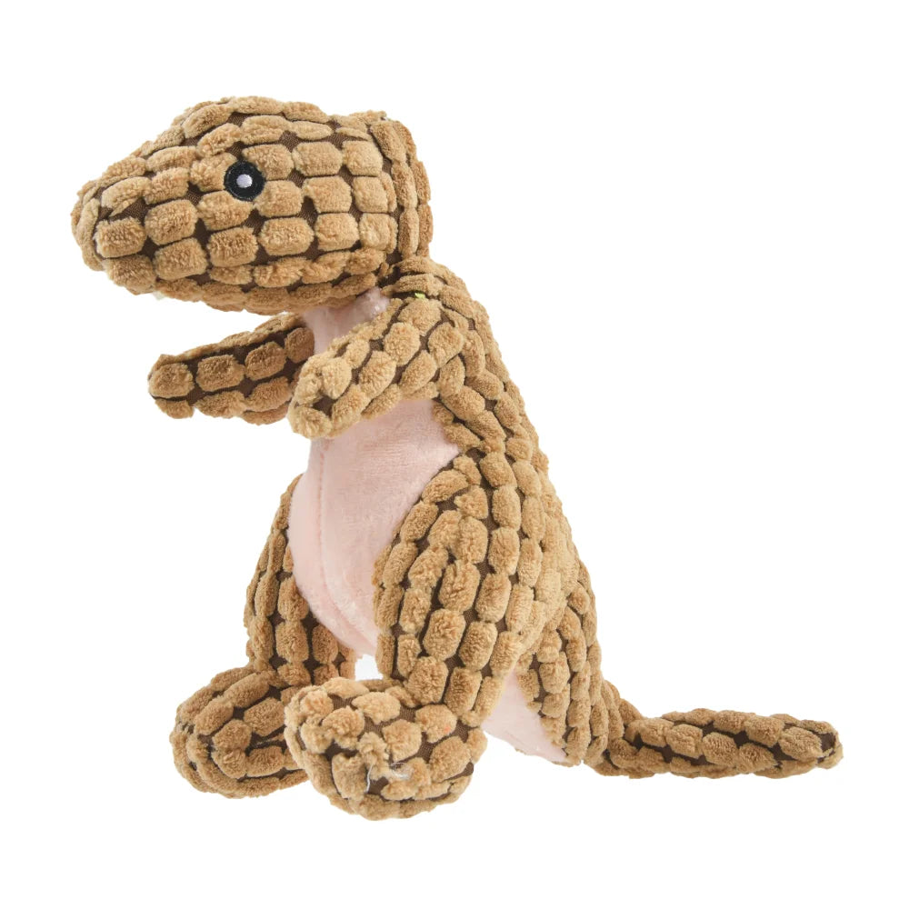 Plush Dinosaur Chew Toy For Pets – Soft Fleece Playmate
