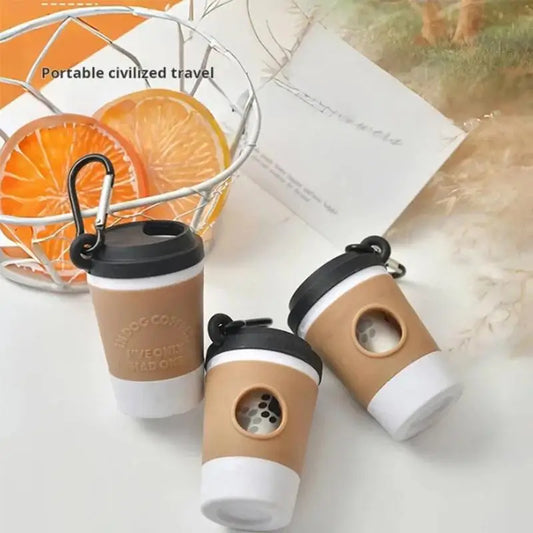 Portable Dog Poop Bag Dispenser Coffee Cup Design