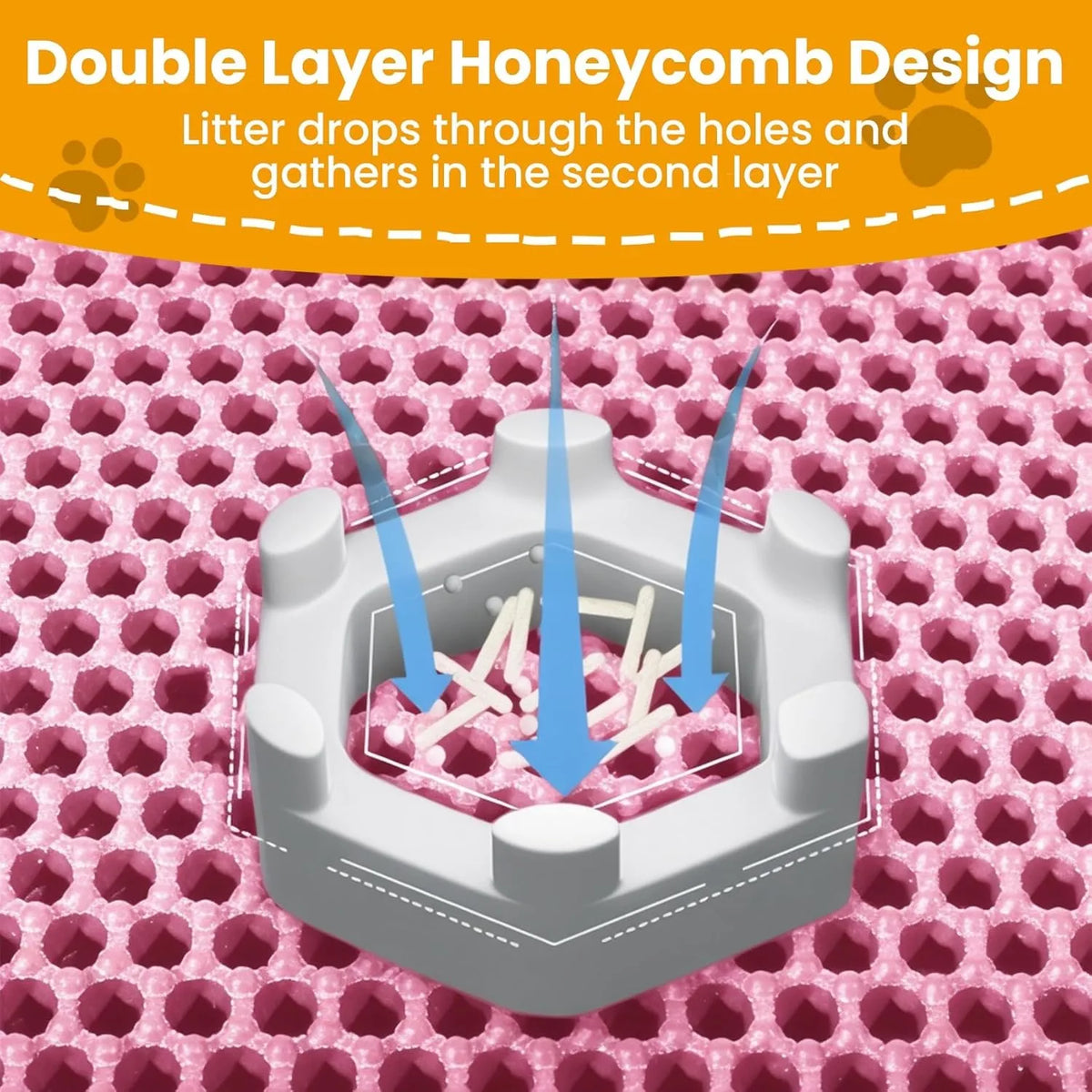 Double-Layer Cat Litter Mat – Non-Slip, Waterproof Design