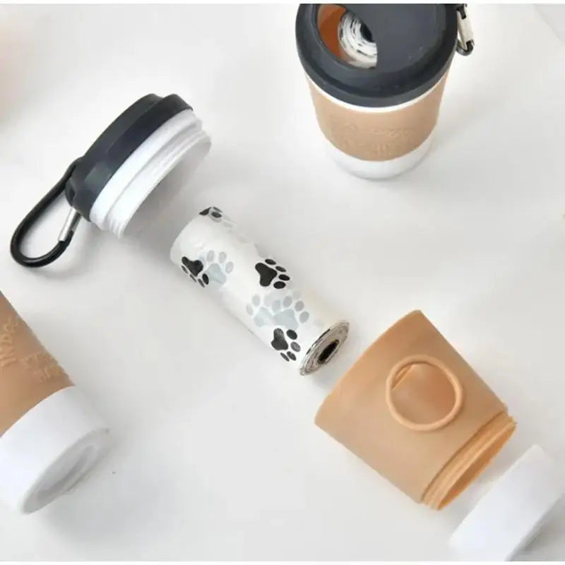 Portable Dog Poop Bag Dispenser Coffee Cup Design