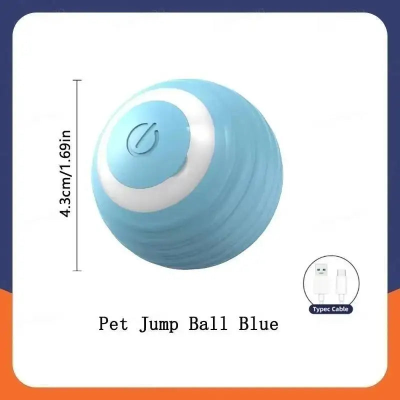 Style F Blue Color Interactive USB Rechargeable Pet Ball Toy for Dogs and Cats
