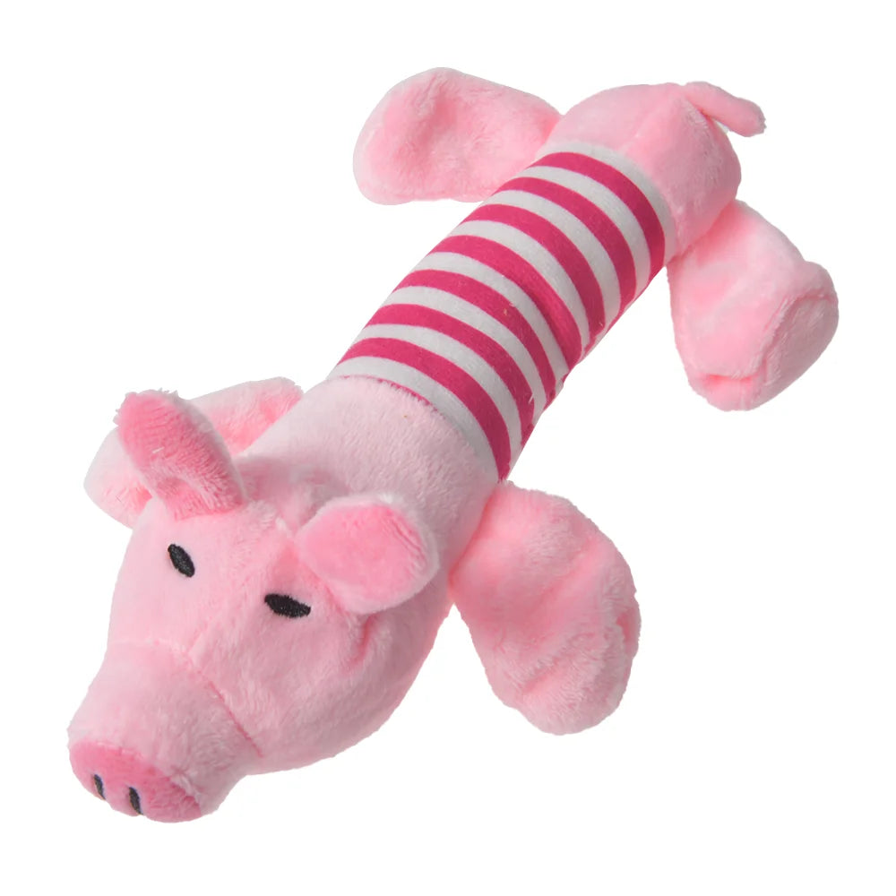 Pink Color Plush Dinosaur Chew Toy For Pets – Soft Fleece Playmate