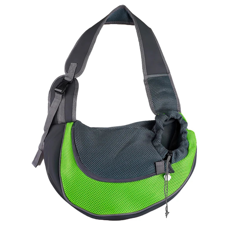green Color Pet Sling Carrier Backpack For Small Dogs & Cats